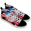 Independence Day, Eagle With Usa Flag Men s Mid-Top Canvas Sneakers View3