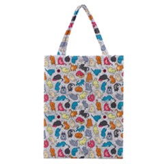 Funny Cute Colorful Cats Pattern Classic Tote Bag by EDDArt