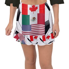 United Football Championship Hosting 2026 Soccer Ball Logo Canada Mexico Usa Fishtail Mini Chiffon Skirt by yoursparklingshop