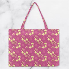 Yellow Pink Cherries Zipper Medium Tote Bag by snowwhitegirl