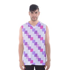 Geometric Squares Men s Basketball Tank Top by snowwhitegirl