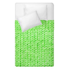 Knitted Wool Neon Green Duvet Cover Double Side (single Size) by snowwhitegirl