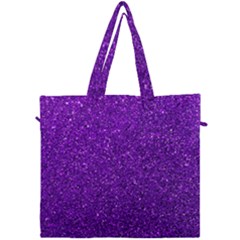 Purple  Glitter Canvas Travel Bag by snowwhitegirl