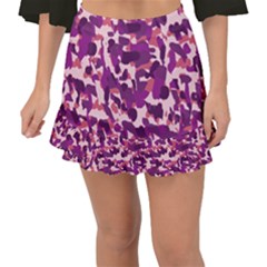 Pink Camo Fishtail Mini Chiffon Skirt by snowwhitegirl