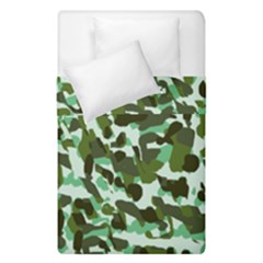 Green Camo Duvet Cover Double Side (single Size) by snowwhitegirl