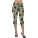 Yellow Plaid Anarchy Lightweight Velour Capri Leggings  View1