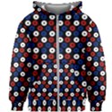 Eye Dots Red Blue Kids Zipper Hoodie Without Drawstring View1