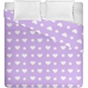 Hearts Dots Purple Duvet Cover Double Side (King Size) View2