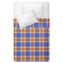 Orange Blue Plaid Duvet Cover Double Side (Single Size) View1