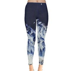 Blue Waves Sea Leggings  by snowwhitegirl