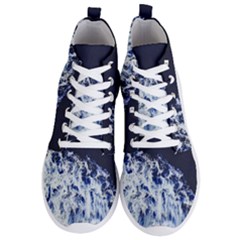 Blue Waves Sea Men s Lightweight High Top Sneakers by snowwhitegirl