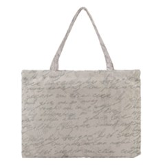 Handwritten Letter 2 Medium Tote Bag by vintage2030