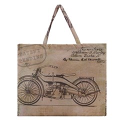 Motorcycle 1515873 1280 Zipper Large Tote Bag by vintage2030