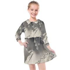 Vintage 1501540 1920 Kids  Quarter Sleeve Shirt Dress