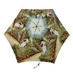 Lady And Scenery Mini Folding Umbrellas by vintage2030