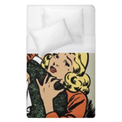 Hugging Retro Couple Duvet Cover (single Size) by vintage2030