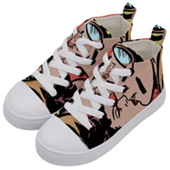 Retrocouplekissing Kid s Mid-top Canvas Sneakers by vintage2030