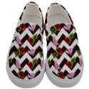 Cat Rose Chevron Men s Canvas Slip Ons View1