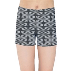 Monochrome Centipede Arabesque Kids Sports Shorts by linceazul