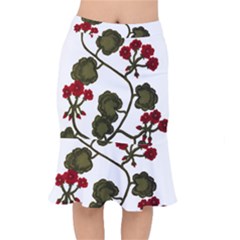 Geraniums Mermaid Skirt by lwdstudio