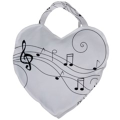 Music Partition Giant Heart Shaped Tote by alllovelyideas