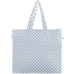 Mini Oktoberfest Bavarian Blue Polkadots On White Canvas Travel Bag by PodArtist