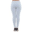 Oktoberfest Bavarian Blue Mini Love Hearts on White Lightweight Velour Leggings View2