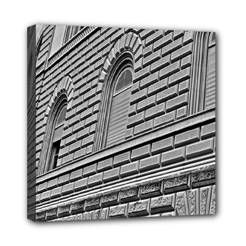 Brickwork Stone Building Facade Mini Canvas 8  X 8  (stretched) by Sapixe