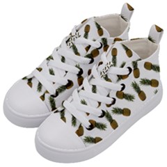 Pinapples Kid s Mid-top Canvas Sneakers by snowwhitegirl