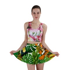 Tropical Pelican Tiger Jungle Mini Skirt by snowwhitegirl