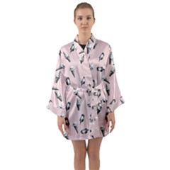 Ice Cream Pattern Long Sleeve Kimono Robe by Valentinaart