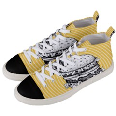 Pop Art Hamburger  Men s Mid-top Canvas Sneakers by Valentinaart