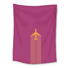 Airplane Jet Yellow Flying Wings Medium Tapestry