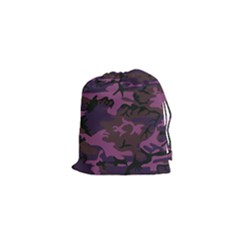 Camouflage Violet Drawstring Pouch (xs) by snowwhitegirl