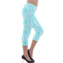 Aqua Blue Colored Waikiki Surfboards  Lightweight Velour Capri Leggings  View4