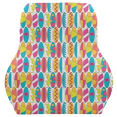 Rainbow Colored Waikiki Surfboards  Car Seat Back Cushion  by PodArtist