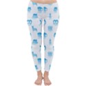 Oktoberfest Bavarian October Beer Festival Motifs in Bavarian Blue Classic Winter Leggings View1