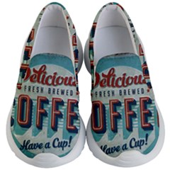 Delicious Coffee Kid s Lightweight Slip Ons by snowwhitegirl