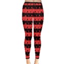 Donated Kidney Pink and Black Halloween Nightmare Stripes  Inside Out Leggings View1