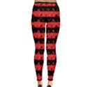 Donated Kidney Pink and Black Halloween Nightmare Stripes  Inside Out Leggings View2