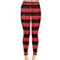 Donated Kidney Pink and Black Halloween Nightmare Stripes  Inside Out Leggings View3