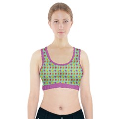 Roses Are Sorbet Pattern Sports Bra With Pocket by emilyzragz