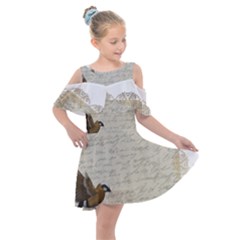 Tag Bird Kids  Shoulder Cutout Chiffon Dress by vintage2030