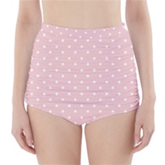 Little  Dots Pink High-waisted Bikini Bottoms