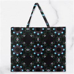 Embroidery Paisley Black Zipper Large Tote Bag by snowwhitegirl