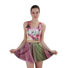 Pink Leaves Mini Skirt by snowwhitegirl