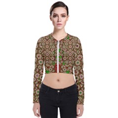 Flower Wreaths And Ornate Sweet Fauna Zip Up Bomber Jacket by pepitasart