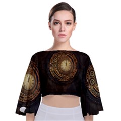 Steampunk 1636156 1920 Tie Back Butterfly Sleeve Chiffon Top by vintage2030