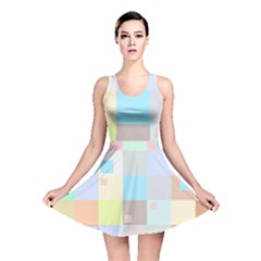 Pastel Diamonds Background Reversible Skater Dress by Sapixe