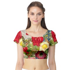 Vintage 1122622 1280 Short Sleeve Crop Top